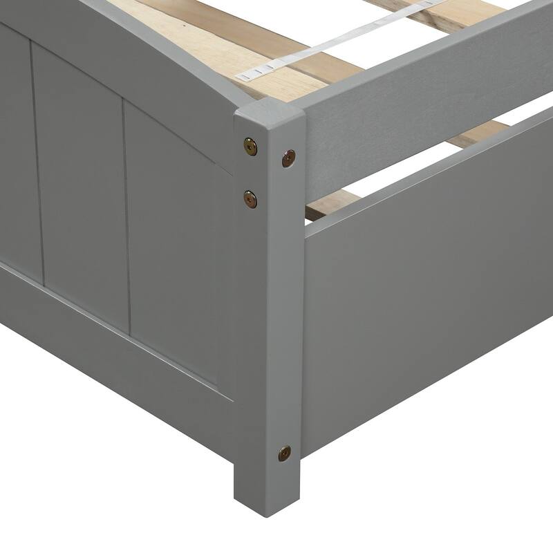 Twin size Platform Bed with Trundle