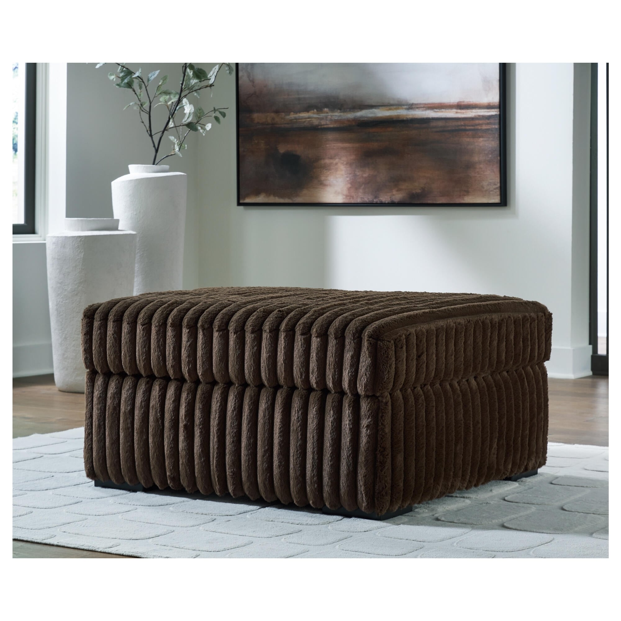 Signature Design by Ashley Midnight-Madness Brown Oversized Accent Ottoman