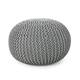 Abena Knitted Cotton Pouf by Christopher Knight Home