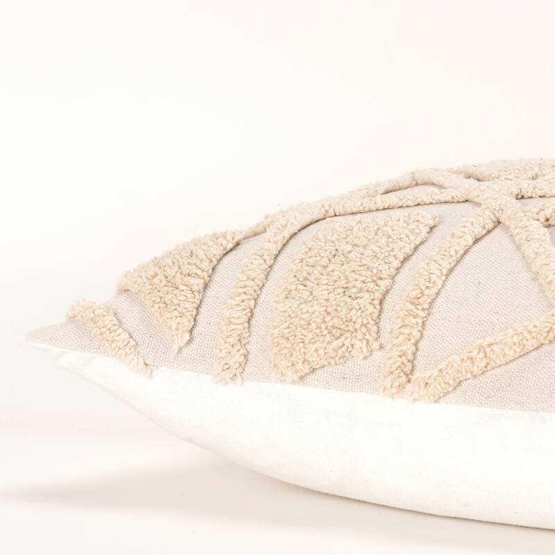 Rizzy Home Tufted Geometric Throw Pillow Cover