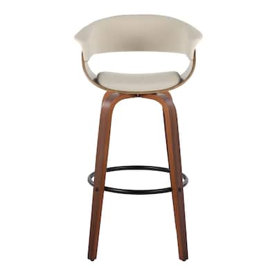 Carson Carrington Sauda 30" Fixed-Height Bar Stool with Bent Wood Legs (Set of 2)