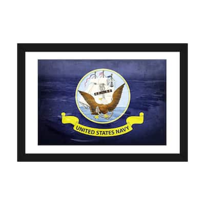 iCanvas "U.S. Navy Flag (Naval Station Norfolk Background) II" by iCanvas