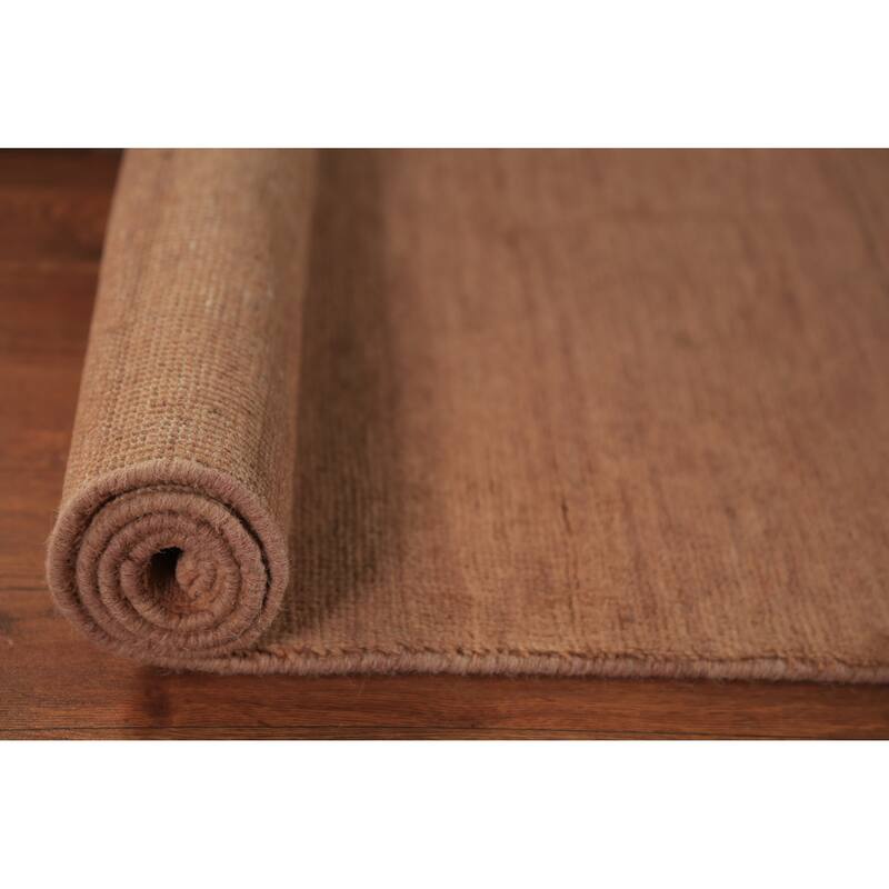 Gabbeh Oriental Rug Hand-Knotted Brown Wool Carpet - 2'6" x 4'4"