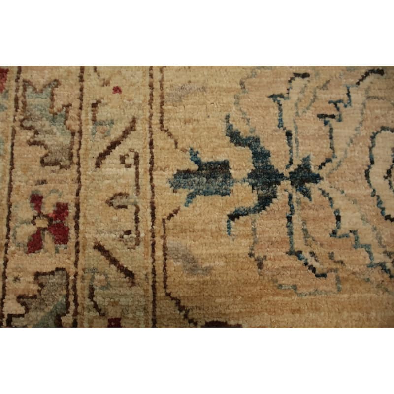 Hand Knotted Oriental 100% Wool Carpet Traditional All-Over Red Ziegler Area Rug - 13' 3'' X 9' 10''