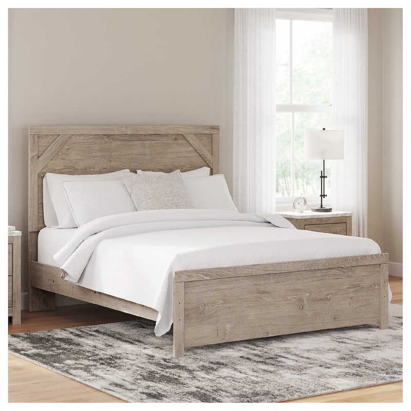 Senniberg Light Brown Panel Bed - Queen