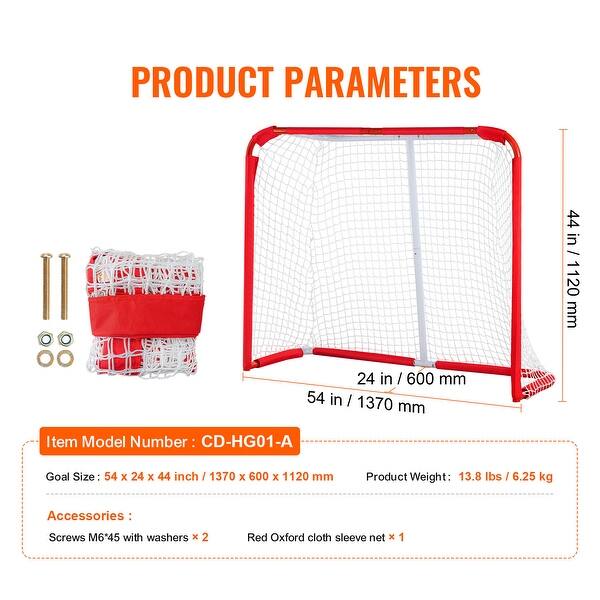 dimension image slide 0 of 3, Street Hockey Net Portable Hockey Goal with Net, Easy Assemble