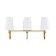 preview thumbnail 10 of 10, Cameron 3-Light Bathroom Vanity Light (24" W x 12"H) Warm Brass