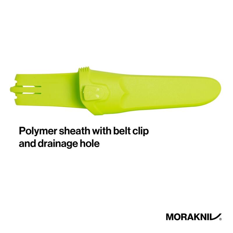 3.75" Floating Fixed-Blade Fine Edged Stainless Steel Knife, Lime Green