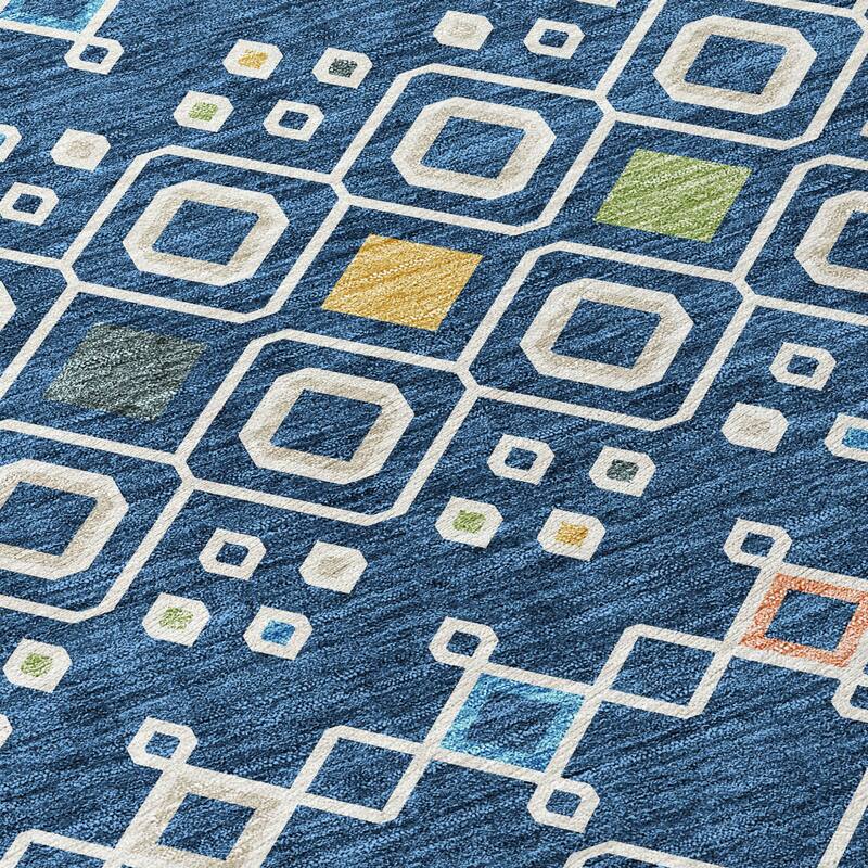 HomeRoots Geometric Modern Rectangle Outdoor Rug