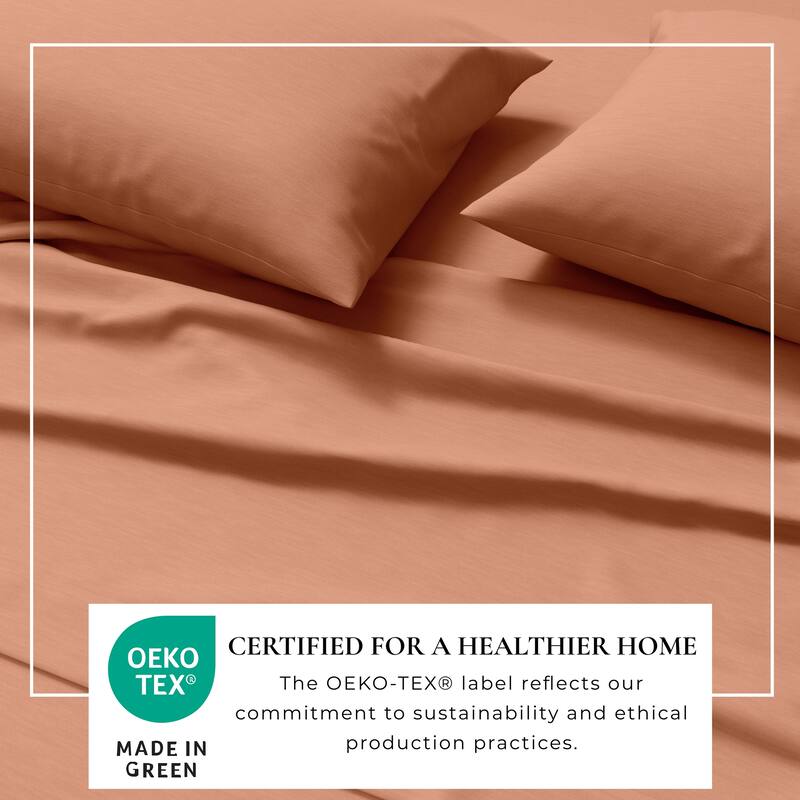 Linery & Co. Heathered Melange Cotton Jersey Knit Sheet Set