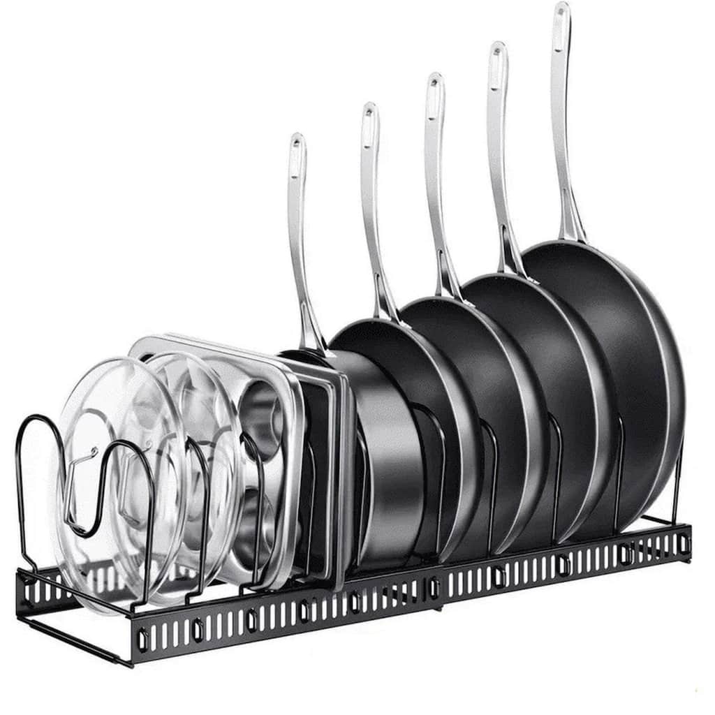 2-Pack Expandable Pot Lid Organizer Rack