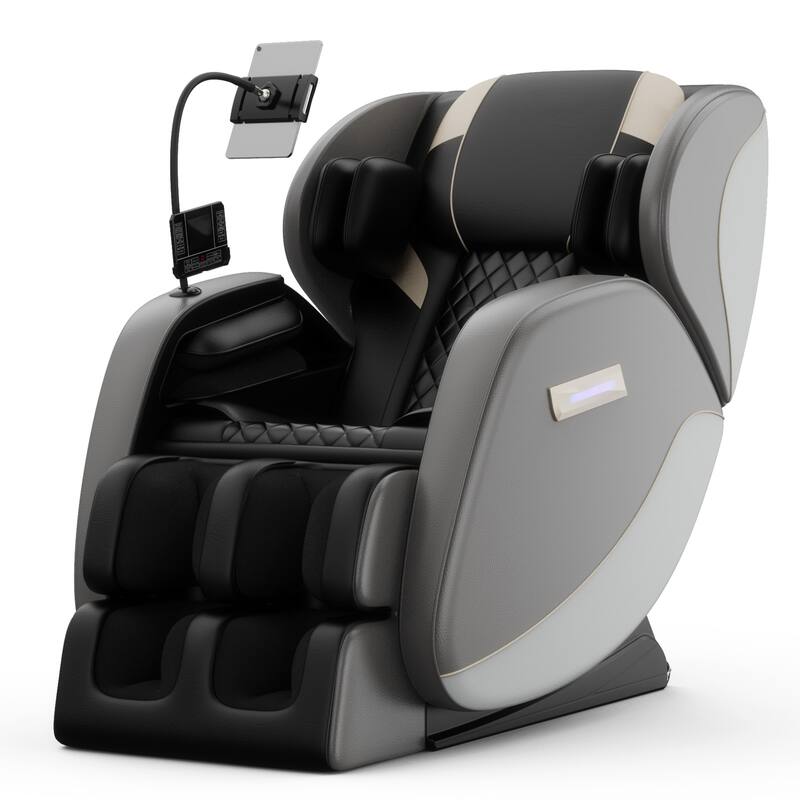 Massage Chair Recliner with Zero Gravity with Full Body Air Pressure - Grey