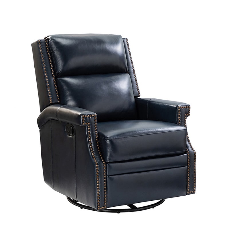 Navy leather on sale rocker recliner