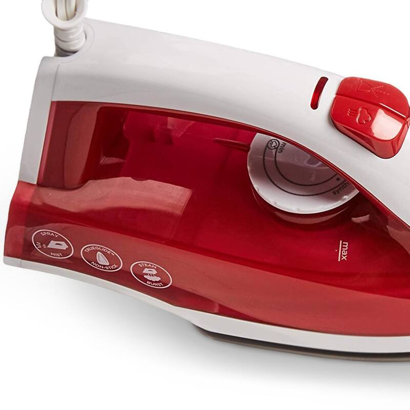 Black and Decker TrueGlide Compact Iron in Red with Nonstick Plate