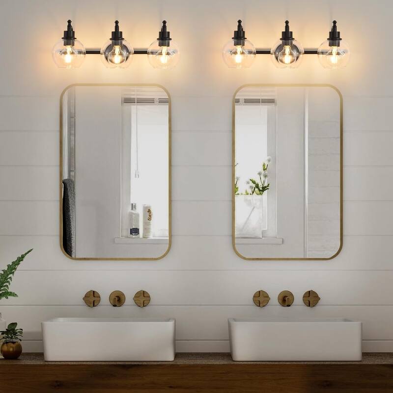 22Inch Bathroom Vanity Lighting Fixtures Brushed Gold with 3-Lights