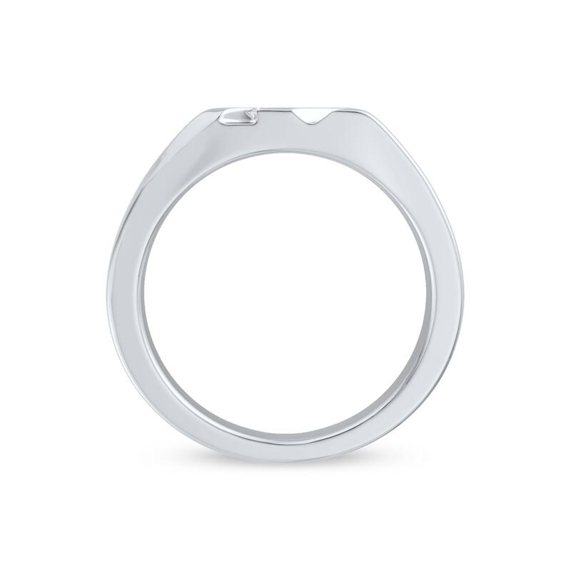 IGI Certified 1/6ct TDW Diamond Wedding Band in 14K White Gold for Men