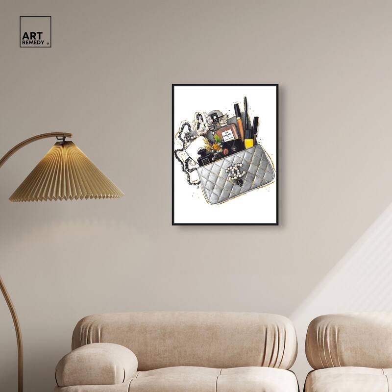 Grey Treasure Bag Canvas by Art Remedy