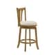 preview thumbnail 10 of 16, Elle Modern Swivel Bar Stool, Upholstered Counter Height Chair with Wood Frame