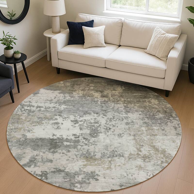 Machine Washable Indoor/ Outdoor Modern Jenna Chantille Rug