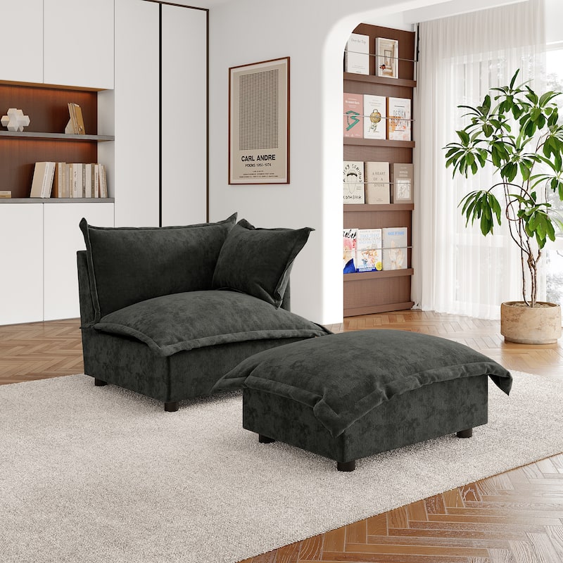 Double Layer Cushion Comfy Cloud Modular Sectional Sofa Set