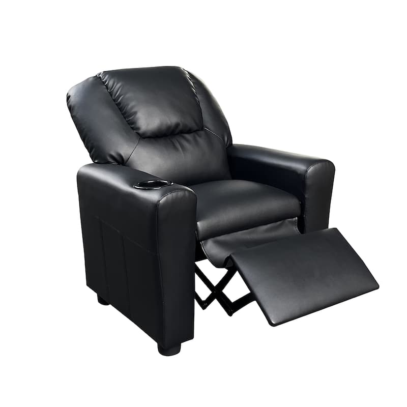 PU Leather Kids Recliner Chair with Cup Holder