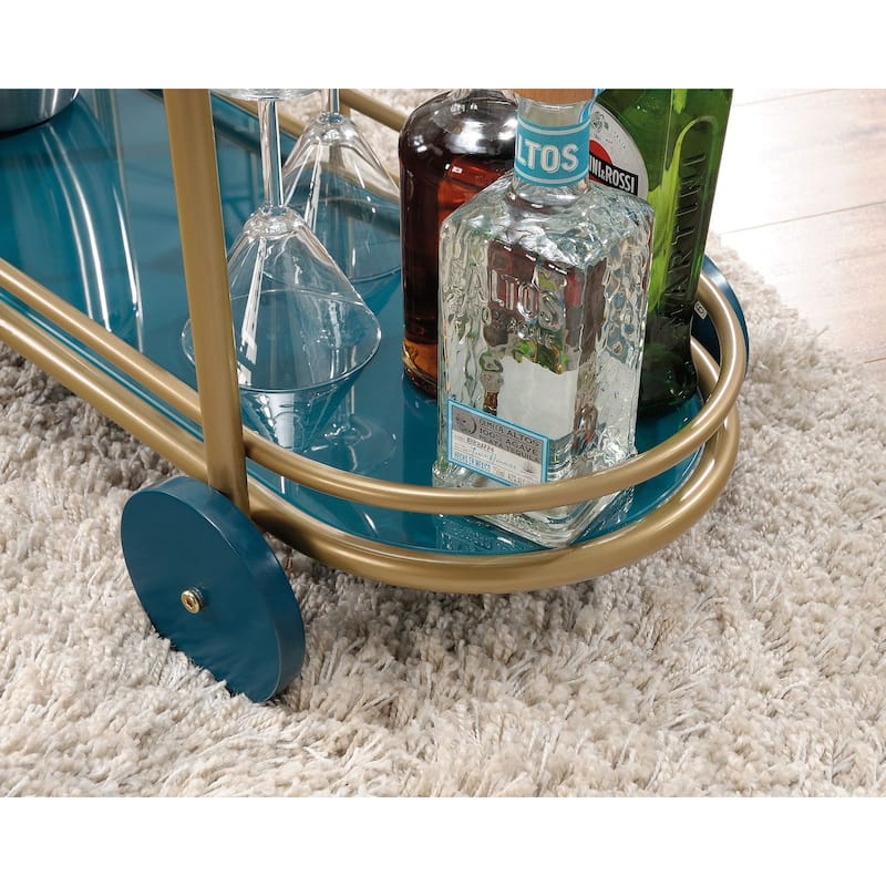 Coral Cape Bar Cart Metal/glass