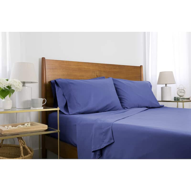 No-slip Ultra-soft Deep Pocket 6-piece Bed Sheet Set - Queen - Denim
