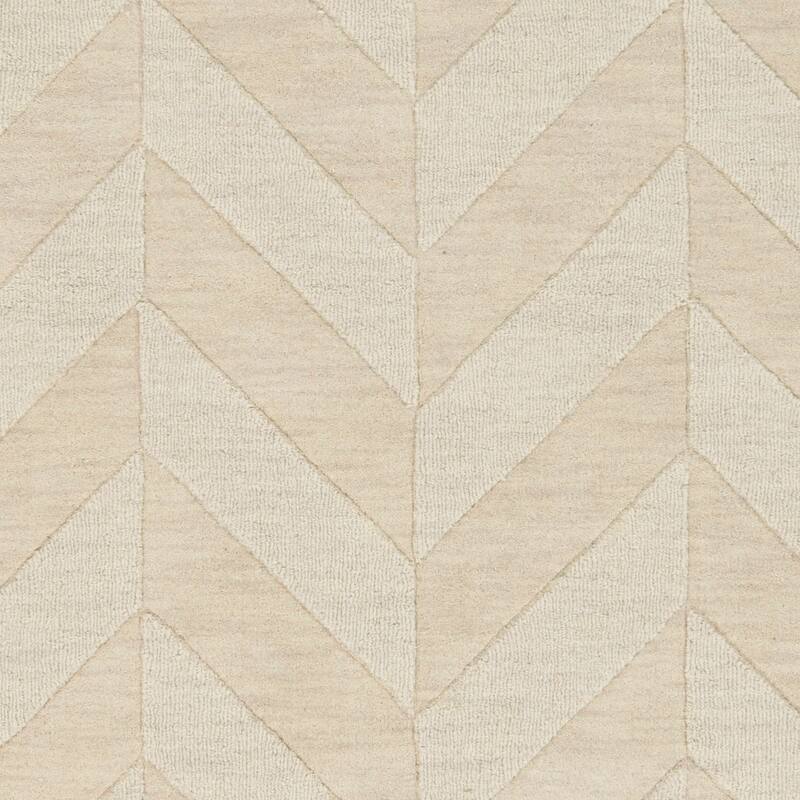 Hand-Woven Ann Tone-on-Tone Zig-Zag Wool Rug
