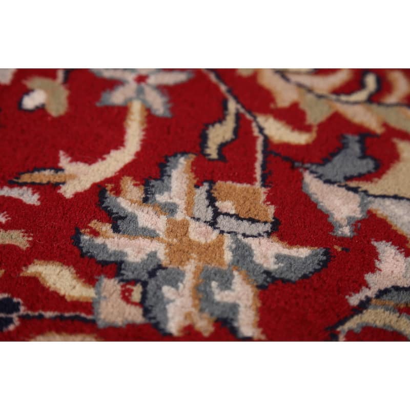 Vegetable Dye Kashan Indian Area Rug Handmade Wool Carpet - 8'2"x 11'5"