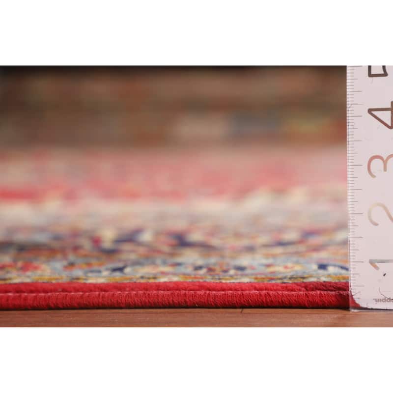 Traditional Red Kashan Turkish Area Rug Machine Made Carpet - 9'8" x 12'3"