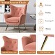 preview thumbnail 7 of 141, Eusebio Tufted Velvet Accent Chair with Wingback, Arms, and Metal Gold Legs for Living Room or Bedroom by HULALA HOME