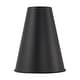 preview thumbnail 4 of 3, 1-Light Outdoor Night Sky Friendly Cone Wall Lantern in Black with Painted White Interior