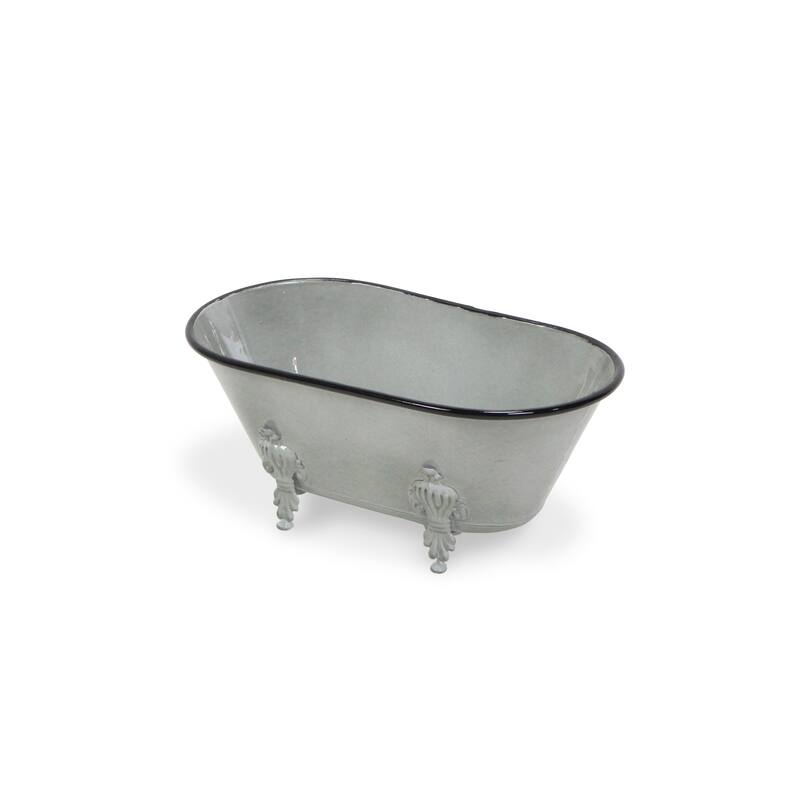 Gray Metal Large Decorative Bathtub