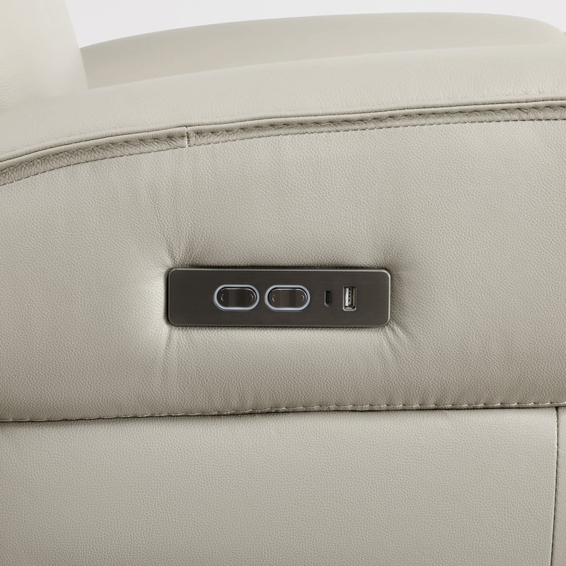 Spruce & Spring Dual Motors Genuine Leather Zero Gravity Recliner with Power Headrest