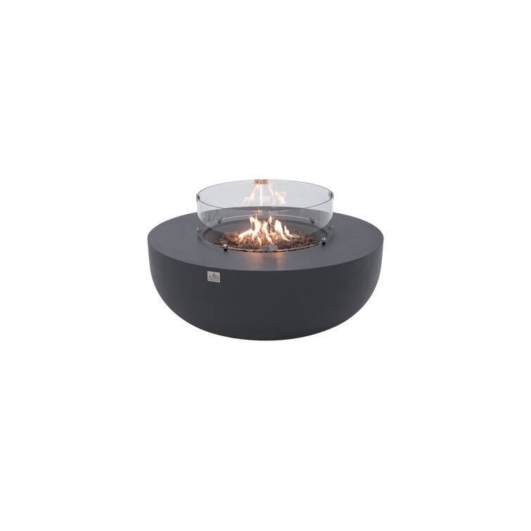 AMS Fireplace Eclipse Round Outdoor Fire Pit Bundle - 44" x 44" x 17"