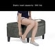 preview thumbnail 12 of 11, Adeco Half Moon Storage Ottoman Lift Top Entryway or Bed Bench