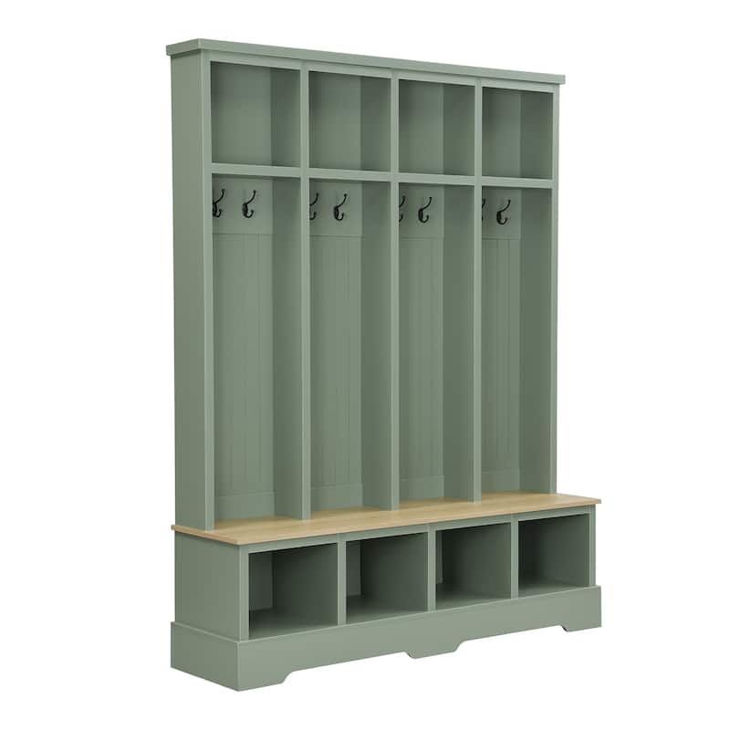 Farmhouse-Inspired 3-in-1 Entryway Organizer by Harper&Bright Designs