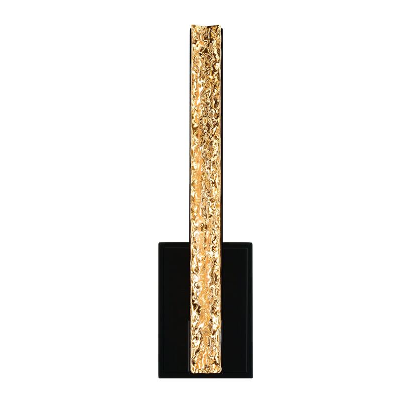 Stagger Integrated LED 5in Black Wall Light with Handcrafted Glass