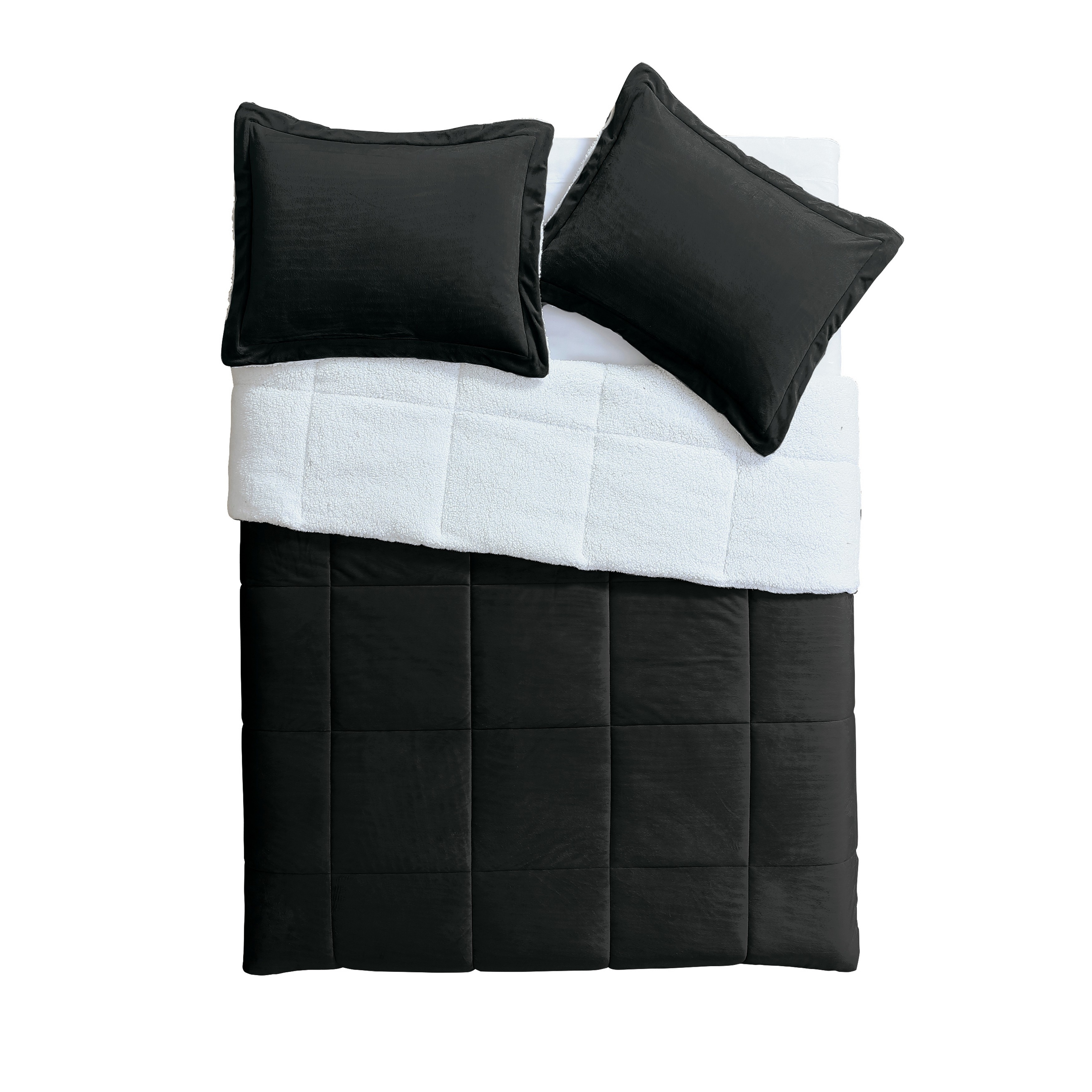 Vcny home micro mink sherpa comforter set best sale