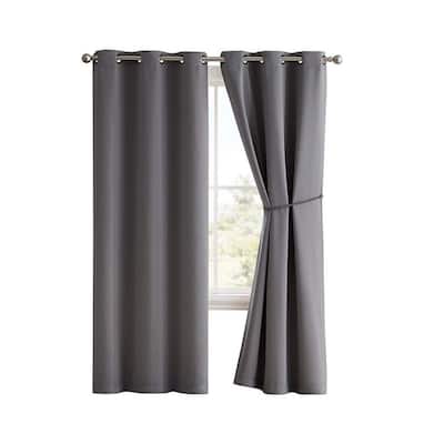 Home Sweet Home Dream Thermal Insulated Blackout Curtain Panels with Tie-Backs