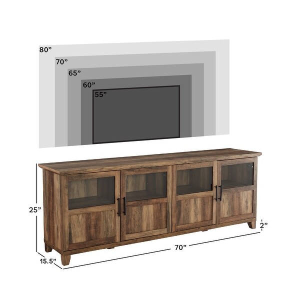 Walker Edison 70-inch Split Panel 4-Door TV Stand - Bed Bath