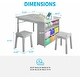preview thumbnail 17 of 15, Mixoy Kids Table and Chair Set,Child Crafting table with Paper Roller and Removable Storage Box, Art Storage for Kids Reading