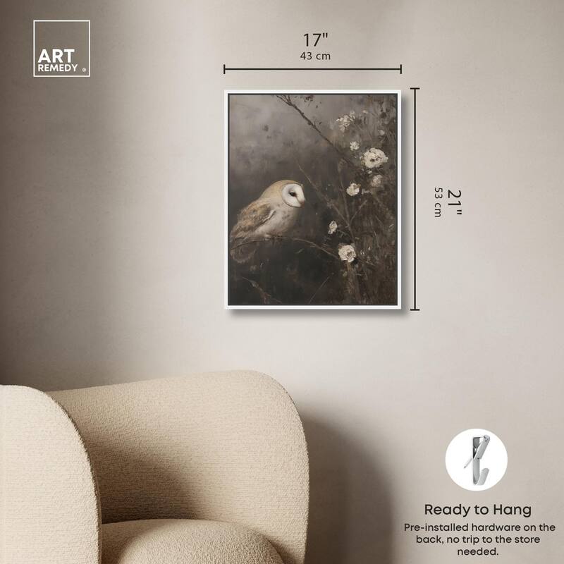 Owl in the Shadows I Canvas by Art Remedy