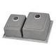 preview thumbnail 7 of 8, Ruvati 33 x 22 inch Drop-in Topmount Kitchen Sink 16 Gauge Stainless Steel 60/40 Double Bowl - RVM5166 - 8' x 11'