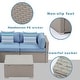 preview thumbnail 13 of 18, COSIEST 7-Piece Outdoor Sectional Wicker Sofa With Pillows, Coffee Table - N/A