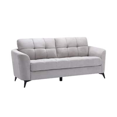 Velvet Upholstered Sofa with Metal Legs