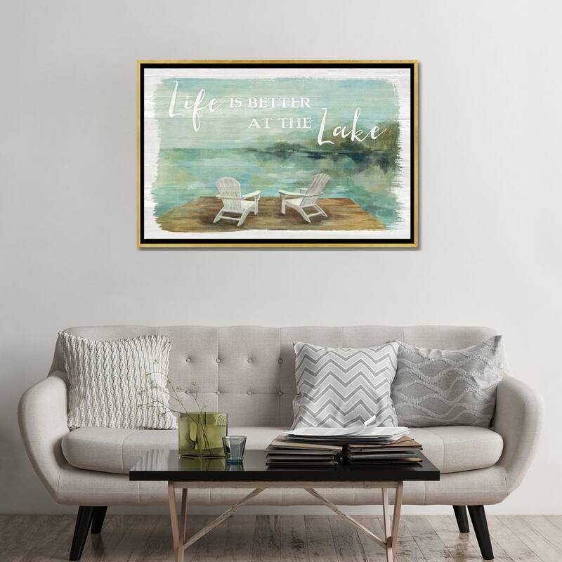 iCanvas "Lakeside Retreat I" by Silvia Vassileva Framed Canvas Print