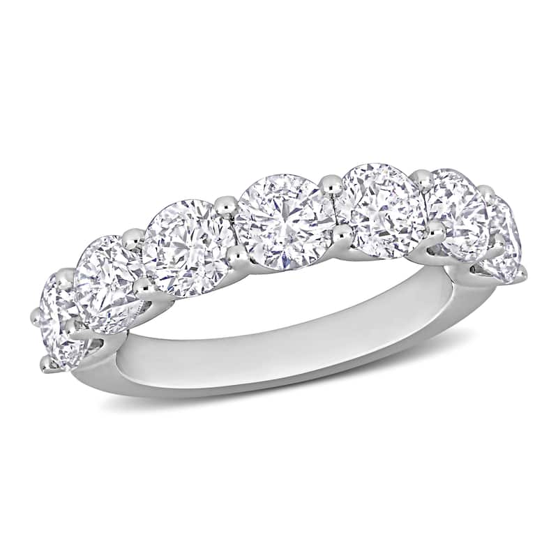 Miadora 3 1/2ct TDW Diamond Semi-Eternity Ring in 14k White Gold