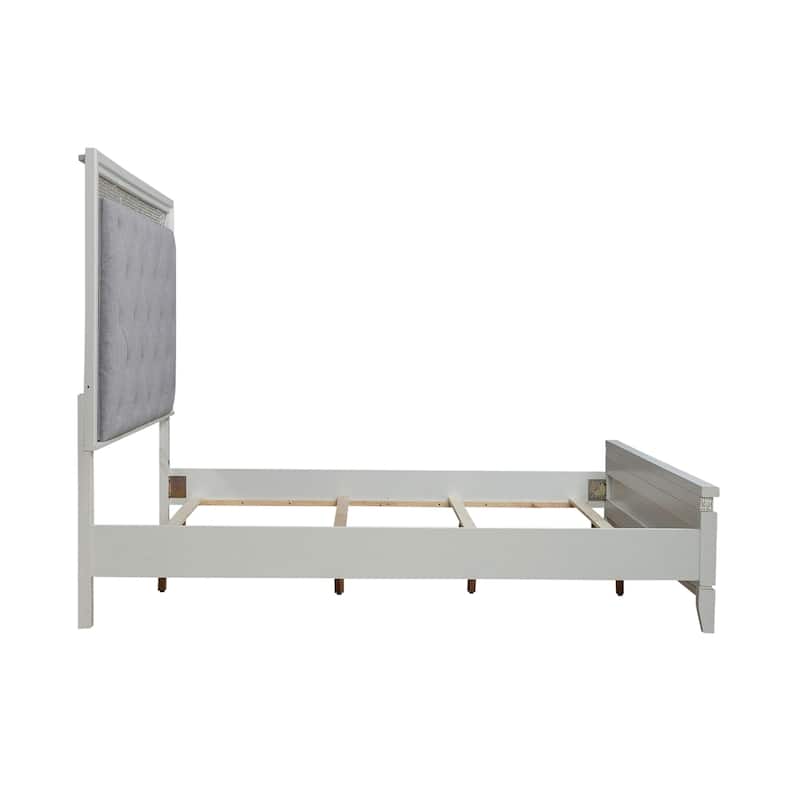 Liberty Furniture Reflections Upholstered Bed, Dresser & Mirror, Chest, Night Stand - King or Queen