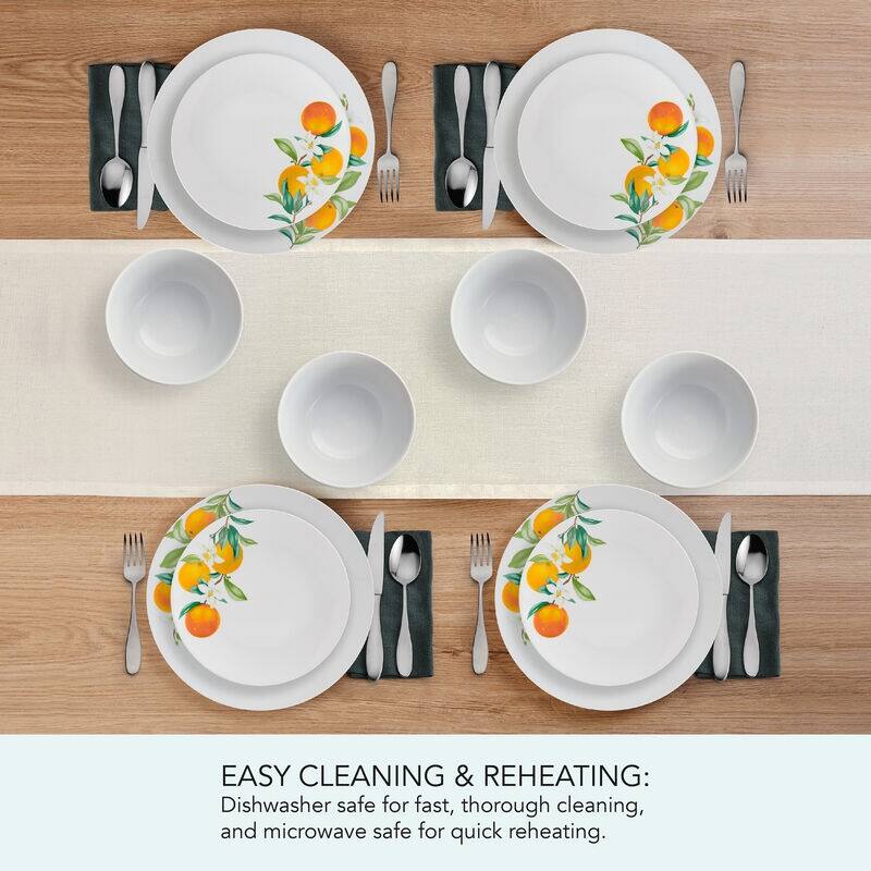 Studio Nova Oranges 12-Piece Dinnerware Set, Service for 4